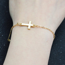 Load image into Gallery viewer, Sideways Cross Bracelet