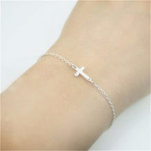 Load image into Gallery viewer, Sideways Cross Bracelet