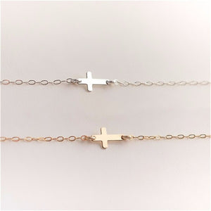 Sideways Cross Bracelet