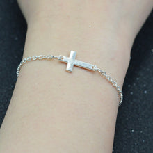 Load image into Gallery viewer, Sideways Cross Bracelet