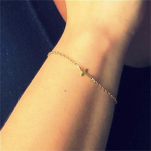 Sideways Cross Bracelet